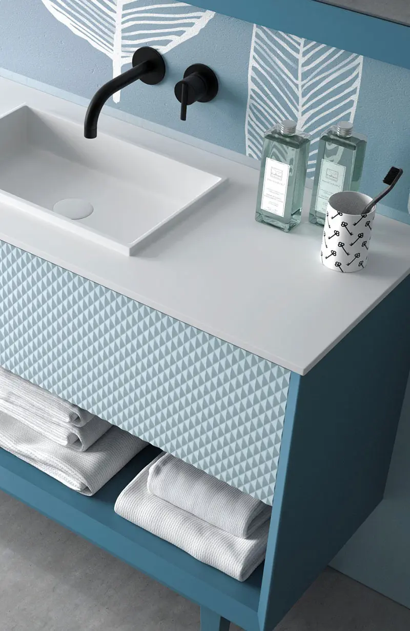 Mueble de baño AVILA DOS SUELUX, con cajón y estante