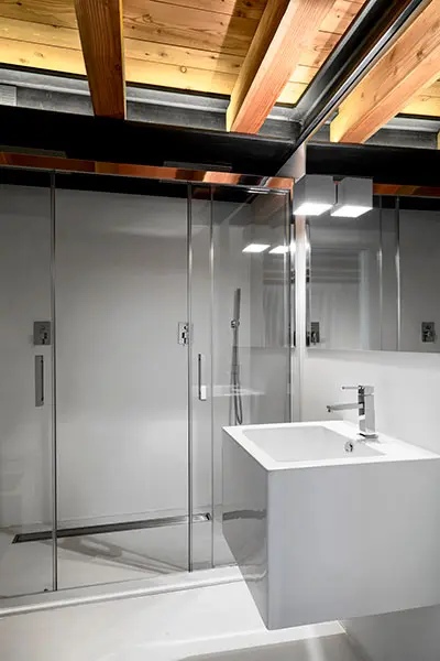 Puertas correderas Mampara de ducha con puertas de cristal correderas