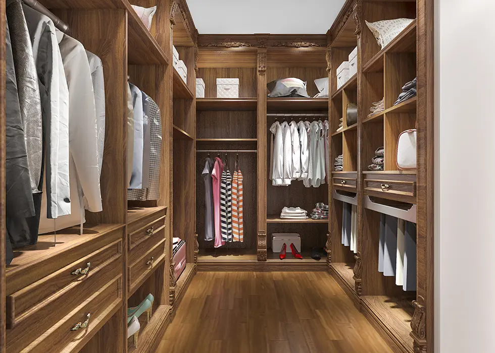 Vestidor a medida en Rivas con distribución en U